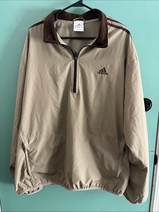 adidas Other - adidas Men’s Beige and‎ Brown Half-Zip Windbreaker Men’s XL